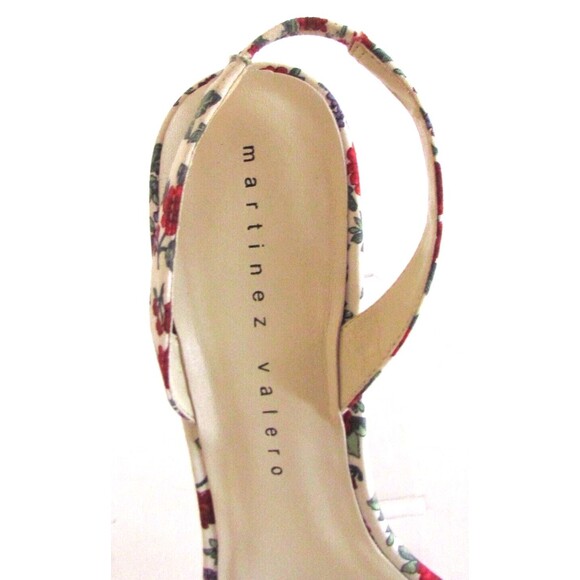 Martinez Valero Floral Bow Detail Designer Slingback High heels Sandals 7.5 M - Picture 9 of 16